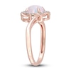 Thumbnail Image 2 of Natural Blue Opal Engagement Ring 1/10 ct tw Diamonds 10K Rose Gold