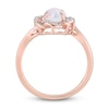 Thumbnail Image 2 of Lab-Created Opal Engagement Ring 1/10 ct tw Diamonds 10K Rose Gold
