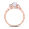 Thumbnail Image 3 of Natural Blue Opal Engagement Ring 1/10 ct tw Diamonds 10K Rose Gold