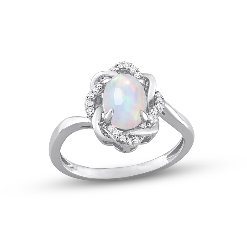 blue opal engagement ring