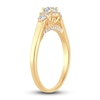 Diamond Halo Ring 3/8 ct tw Round 14K Yellow Gold