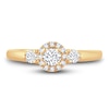 Thumbnail Image 3 of Diamond Halo Ring 3/8 ct tw Round 14K Yellow Gold