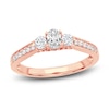 Thumbnail Image 1 of Diamond Oval Cluster Ring 3/4 ct tw Oval/Round 14K Rose Gold
