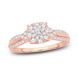 Diamond Ring 1/2 ct tw Round 14K Rose Gold