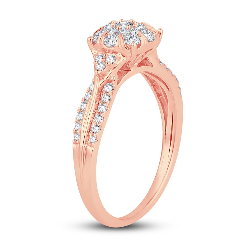 Diamond Ring 1/2 ct tw Round 14K Rose Gold