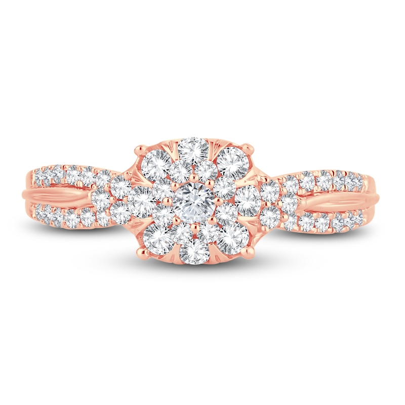 Diamond Ring 1/2 ct tw Round 14K Rose Gold