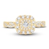 Thumbnail Image 3 of Diamond Halo Ring 1/2 ct tw Round 14K Yellow Gold