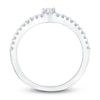 Thumbnail Image 2 of Diamond Engagement Ring 1/2 ct tw Marquise/Round 14K White Gold