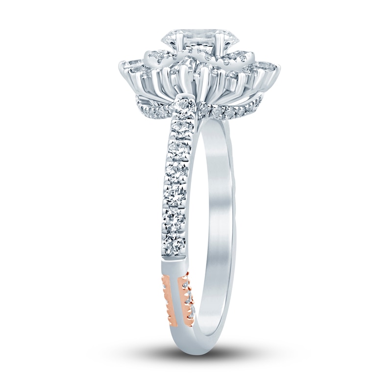 Main Image 2 of Pnina Tornai Diamond Engagement Ring 1-1/4 ct tw Oval/Baguette /Round 14K White Gold