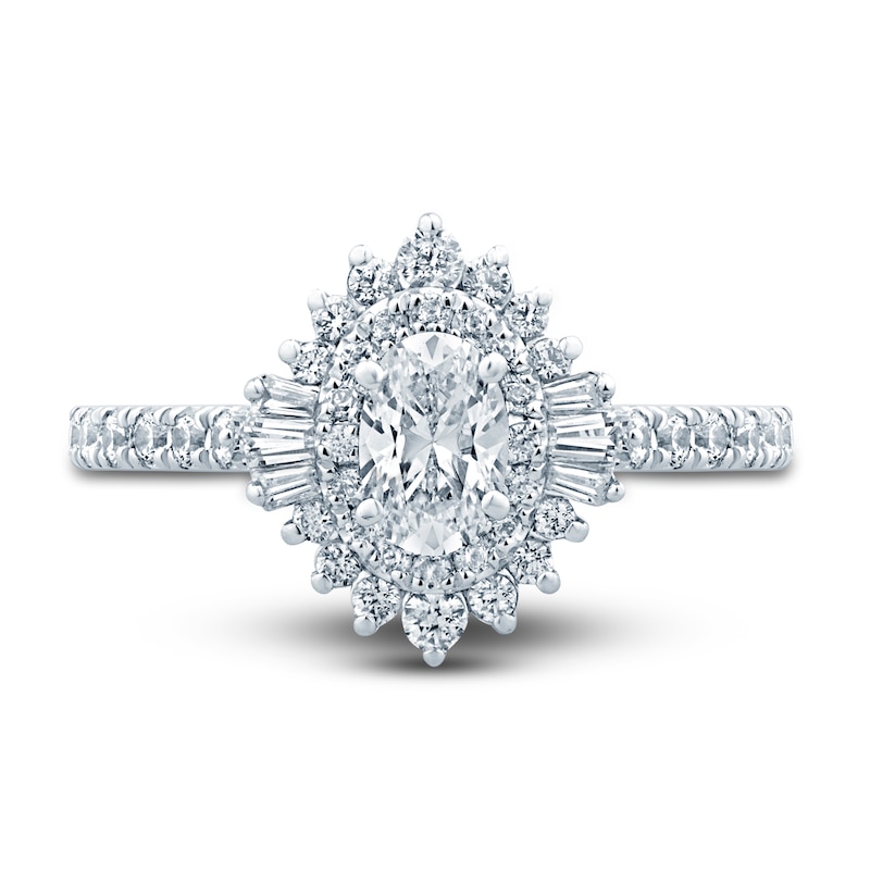 Main Image 3 of Pnina Tornai Diamond Engagement Ring 1-1/4 ct tw Oval/Baguette /Round 14K White Gold