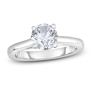 Diamond Solitaire Engagement Ring 1-1/2 ct tw Round 14K White Gold (I2/I)