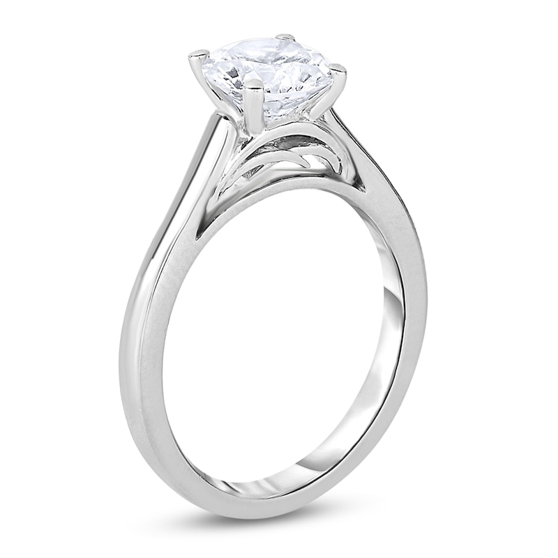 Main Image 2 of Diamond Solitaire Engagement Ring 1-1/2 ct tw Round 14K White Gold (I2/I)