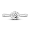Thumbnail Image 2 of Diamond Solitaire Plus Ring 1 ct tw Oval 14K White Gold