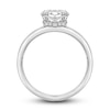 Thumbnail Image 3 of Diamond Solitaire Plus Ring 1 ct tw Oval 14K White Gold (I2/I)