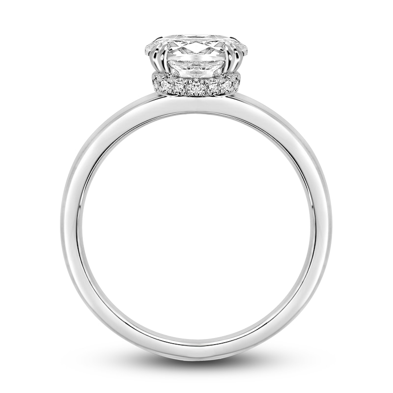 Main Image 3 of Diamond Solitaire Plus Ring 1 ct tw Oval 14K White Gold (I2/I)