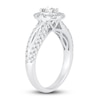 Thumbnail Image 2 of Diamond Engagement Ring 1 ct tw Oval/Round 14K White Gold
