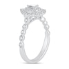Thumbnail Image 1 of Diamond Engagement Ring 1/2 ct tw Pear/Round 14K White Gold