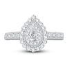 Thumbnail Image 2 of Diamond Engagement Ring 1/2 ct tw Pear/Round 14K White Gold