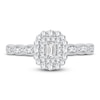 Thumbnail Image 2 of Diamond Engagement Ring 1/2 ct tw Emerald/Round 14K White Gold