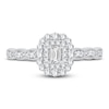 Thumbnail Image 3 of Diamond Engagement Ring 1/2 ct tw Emerald/Round 14K White Gold