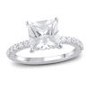 Thumbnail Image 0 of Lab-Created Diamond Engagement Ring 3-1/2 ct tw Princess/Round 14K White Gold