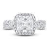 Thumbnail Image 2 of Lab-Created Diamond Engagement Ring 2-7/8 ct tw Princess/Round 14K White Gold