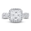 Thumbnail Image 3 of Lab-Grown Diamond Engagement Ring 2-7/8 ct tw Princess/Round 14K White Gold
