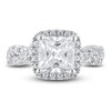 Thumbnail Image 2 of Lab-Created Diamond Engagement Ring 2-7/8 ct tw Princess/Round 14K White Gold