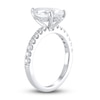 Thumbnail Image 2 of Lab-Grown Diamond Engagement Ring 3-1/2 ct tw Pear/Round 14K White Gold