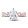 Thumbnail Image 3 of Lab-Grown Diamond Engagement Ring 2 ct tw Pear/Round 14K Rose Gold