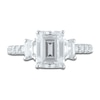 Thumbnail Image 3 of Lab-Grown Diamond Engagement Ring 4 ct tw Emerald/Round 14K White Gold