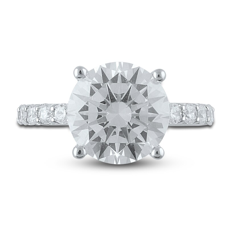 Main Image 3 of Lab-Grown Diamond Engagement Ring 5-3/4 ct tw Round Platinum