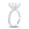 Thumbnail Image 1 of Lab-Created Diamond Engagement Ring 5-7/8 ct tw Emerald/Round Platinum