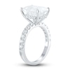 Thumbnail Image 2 of Lab-Grown Diamond Engagement Ring 5-7/8 ct tw Emerald/Round Platinum