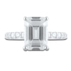 Thumbnail Image 2 of Lab-Created Diamond Engagement Ring 5-7/8 ct tw Emerald/Round Platinum