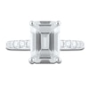 Thumbnail Image 3 of Lab-Grown Diamond Engagement Ring 5-7/8 ct tw Emerald/Round Platinum
