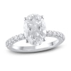 Thumbnail Image 0 of Lab-Created Diamond Engagement Ring 3-1/2 ct tw Oval/Round 14K White Gold