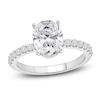 Thumbnail Image 0 of Lab-Created Diamond Engagement Ring 3-1/2 ct tw Oval/Round 14K White Gold