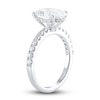 Thumbnail Image 1 of Lab-Created Diamond Engagement Ring 3-1/2 ct tw Oval/Round 14K White Gold
