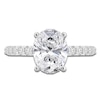 Thumbnail Image 2 of Lab-Created Diamond Engagement Ring 3-1/2 ct tw Oval/Round 14K White Gold