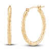 Thumbnail Image 1 of Diamond-Cut Round Tube Hoop Earrings 14K Yellow Gold 20mm