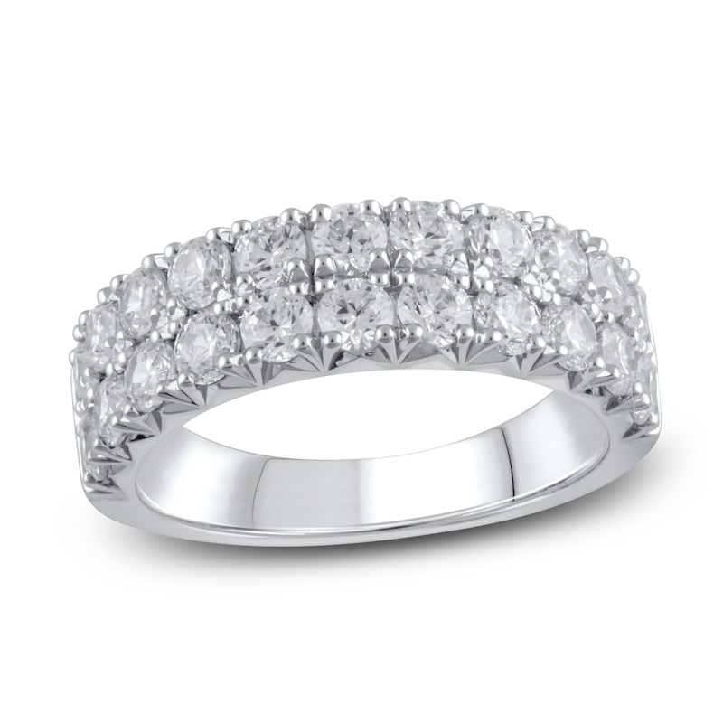 Lab-Created Diamond Anniversary Band 2 ct tw Round 14K White Gold