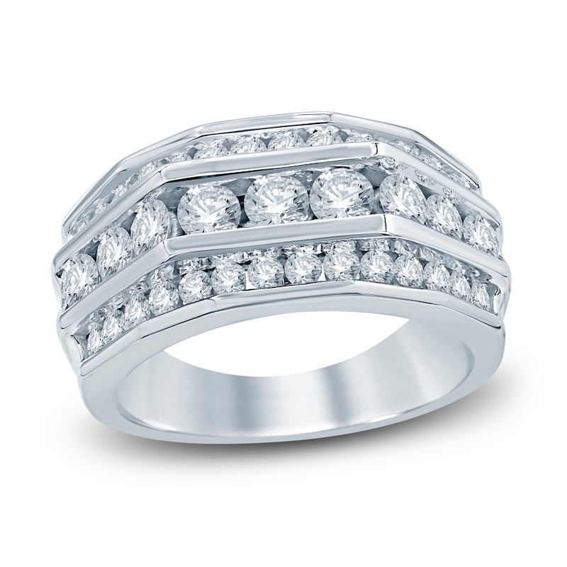 Men's Lab-Grown Diamond Anniversary Band 2 ct tw Round 14K White Gold