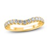 Thumbnail Image 1 of Lab-Grown Diamond Contour Anniversary Band 5/8 ct tw Round 14K Yellow Gold