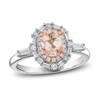 Thumbnail Image 1 of Natural Morganite Engagement Ring 3/8 ct tw Diamonds 14K Two-Tone Gold