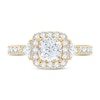 Thumbnail Image 3 of Pnina Tornai Lab-Grown Diamond Engagement Ring 2-7/8 ct tw Cushion/Round/ Trillion 14K Yellow Gold