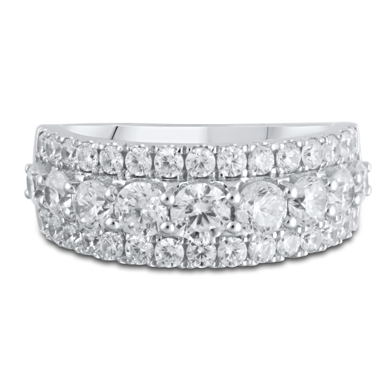 Main Image 1 of Lab-Grown Diamond Anniversary Band 2 ct tw Round 14K White Gold