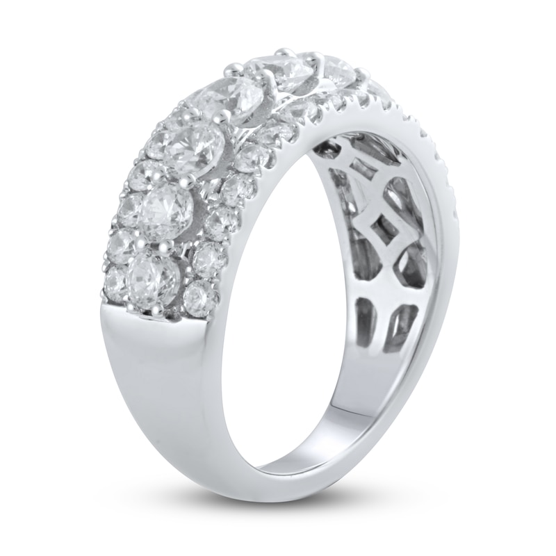 Main Image 2 of Lab-Grown Diamond Anniversary Band 2 ct tw Round 14K White Gold