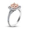 Thumbnail Image 2 of Natural Morganite Engagement Ring 1/2 ct tw Diamonds 14K Two-Tone Gold