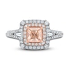 Thumbnail Image 3 of Natural Morganite Engagement Ring 1/2 ct tw Diamonds 14K Two-Tone Gold
